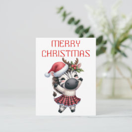 Dansende zebra veulen - kerstkaart