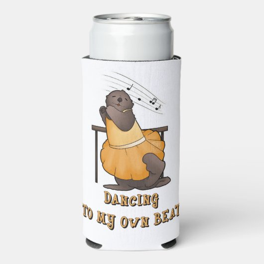 Dansende Zee Otter Drink Koeler (Seltzer Achterkant)