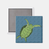 Dansende zee schildpad magneet (Voorkant / Achterkant)