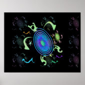 Dansende Zee Turtle Posters (Voorkant)