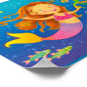 Dansende Zeemeermin en Octopus Poster (Hoek)