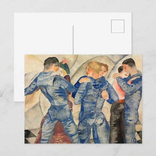 Dansende zeilen briefkaart (Voorkant / Achterkant)