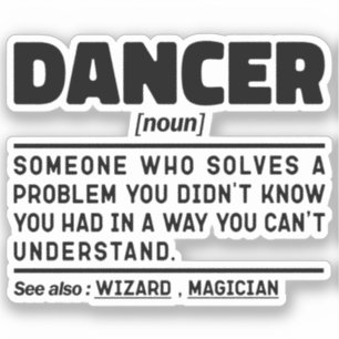 Dansende zelfstandig naamwoord Funny Dance Instruc Sticker