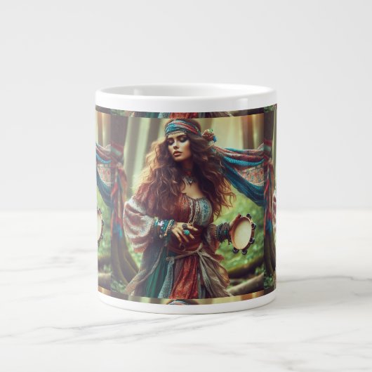 DANSENDE ZIGEUNER GROTE KOFFIEKOP (Voorkant)
