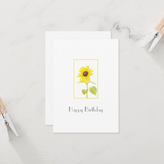"Dansende zonnebloem" Kaart (Voorkant / Achterkant in situ)
