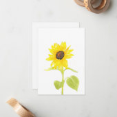 "Dansende zonnebloem" Notitiekaartje (Voorkant / Achterkant in situ)