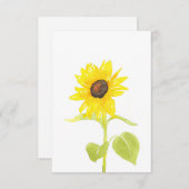 "Dansende zonnebloem" Notitiekaartje (Voorkant / Achterkant)