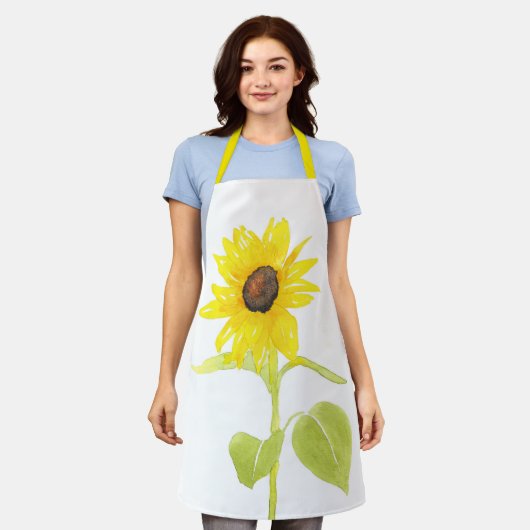 "Dansende zonnebloem" Schort (Gedragen)