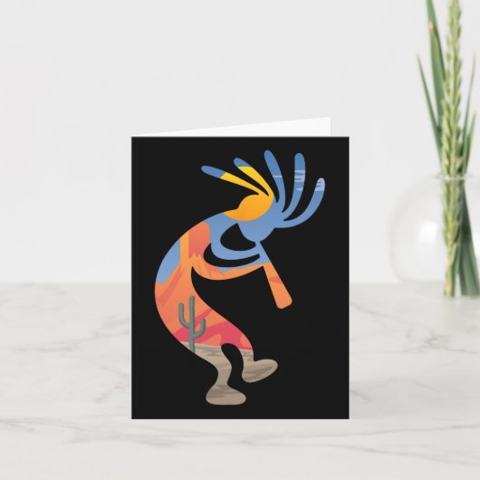 Dansende zuidwestelijke USA Kokopelli symbool Kaart (Voorkant)