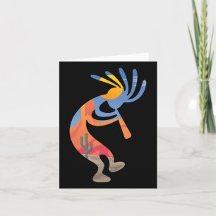 Dansende zuidwestelijke USA Kokopelli symbool Kaart