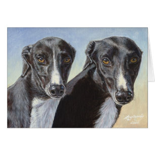 Dansende zussen Greyhound Whippet Dog Painting