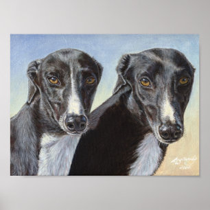 Dansende zussen poster Greyhound Dog