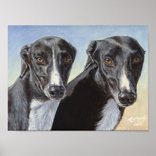 Dansende zussen poster Greyhound Dog (Voorkant)