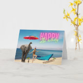 danser 21ste verjaardag Gewijzigde Art Birthday Kaart (Gele Bloem)