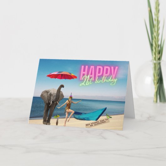 danser 21ste verjaardag Gewijzigde Art Birthday Kaart (Voorkant)