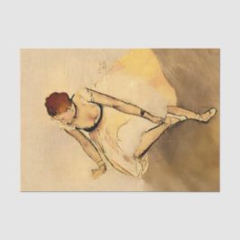 Danser aanpassen van haar slipper, Degas Art Tissuepapier