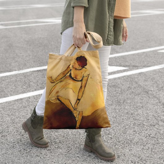 Danser aanpassen van haar slipper, Degas Art Tote Bag