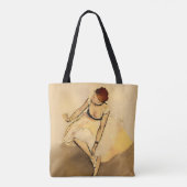 Danser aanpassen van haar slipper, Degas Art Tote Bag (Achterkant)