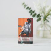 Danser Actor Foto Sociale Media QR Code Visitekaartje (Staand voorkant)