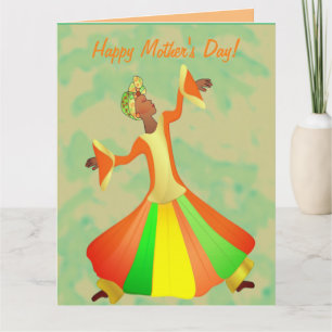 Danser Afro-Amerikaanse Moederdag Kaart