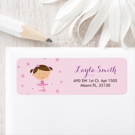 Danser Ballerina Meisje Retouradres Labels (Insitu)