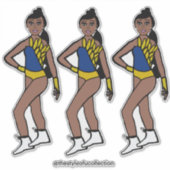 Danser Blauw Goud #1 Sticker (Voorkant)