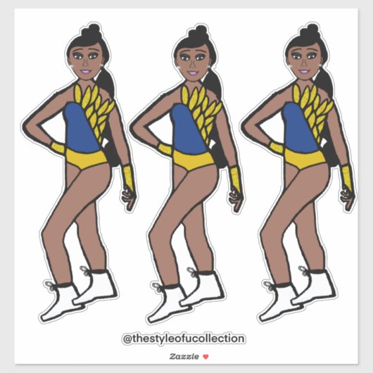 Danser Blauw Goud #1 Sticker (Vel)