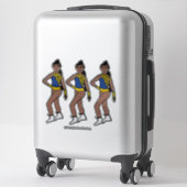 Danser Blauw Goud #1 Sticker (Koffer)