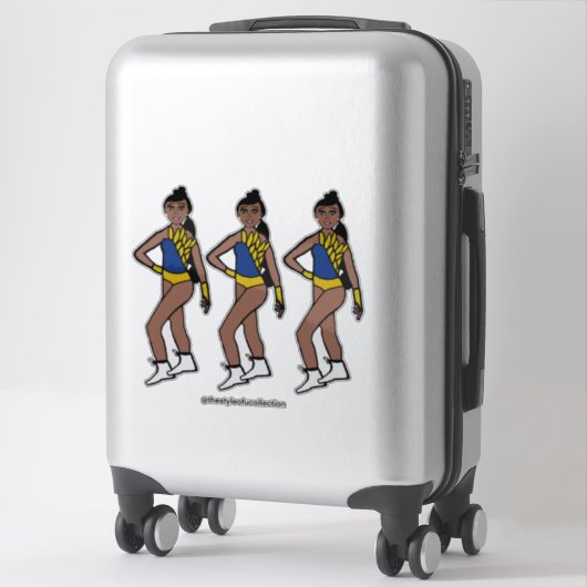 Danser Blauw Goud #1 Sticker (Koffer)