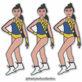 Danser Blauw Goud #2 Sticker