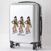 Danser Blauw Goud #2 Sticker (Koffer)