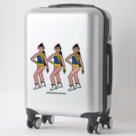 Danser Blauw Goud #2 Sticker (Koffer)