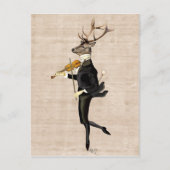 Danser deer met Violin 2 Briefkaart (Voorkant)