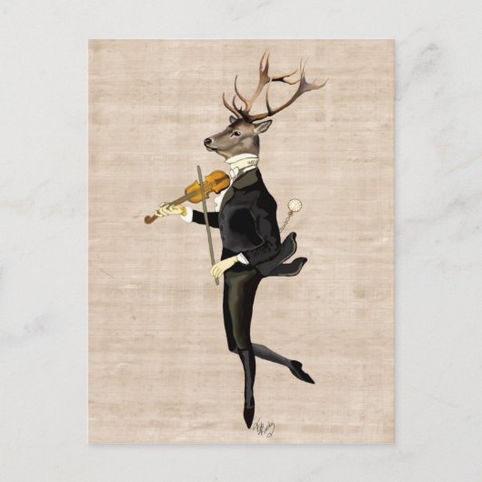 Danser deer met Violin 2 Briefkaart (Voorkant)