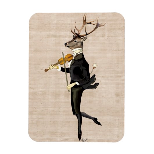 Danser deer met Violin 2 Magneet (Verticaal)