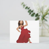 Danser - Emoji Briefkaart (Staand voorkant)