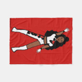 Danser Fleece Deken Rood & Zwart 2 (Voorkant (Horizontaal))