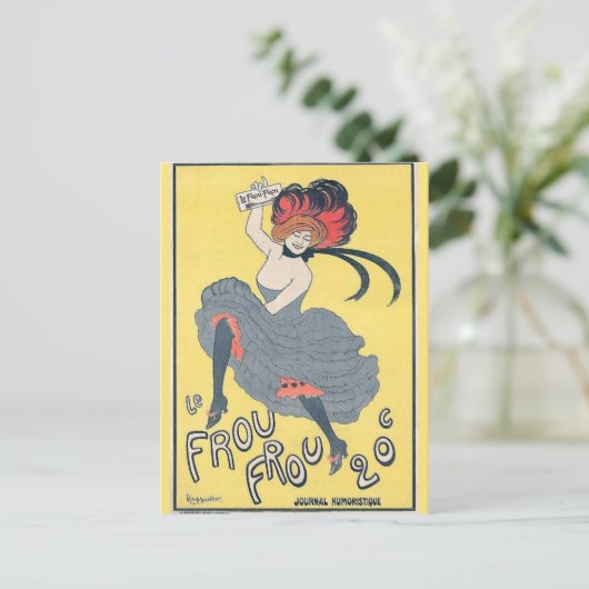  danser, geef tekst Briefkaart uit (Staand voorkant)