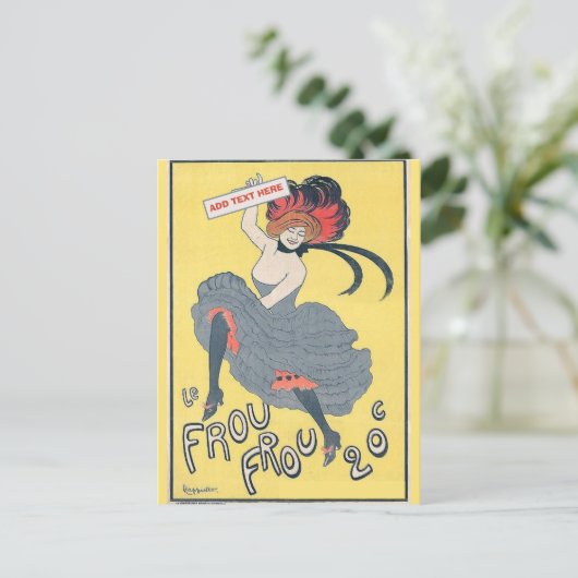 danser, geef tekst Briefkaart uit (Staand voorkant)