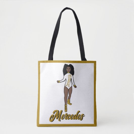 Danser Gepersonaliseerd Tas Wit/Gouden Tijger A (Voorkant)