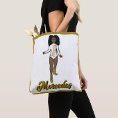 Danser Gepersonaliseerd Tas Wit/Gouden Tijger A (Dichtbij)