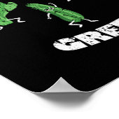Danser Green Vegan Vegan Vegetari Poster (Hoek)