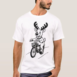 Danser Het Rendier op een Fiets rijdt T-shirt