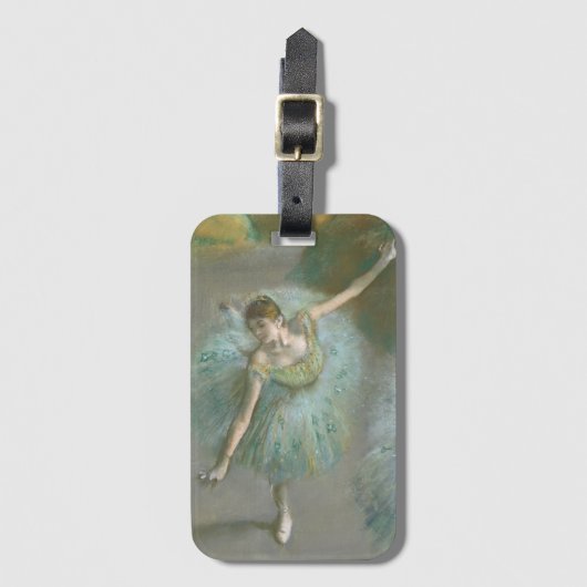 Danser in Green Edgar Degas Bagagelabel (Voorkant (verticaal))