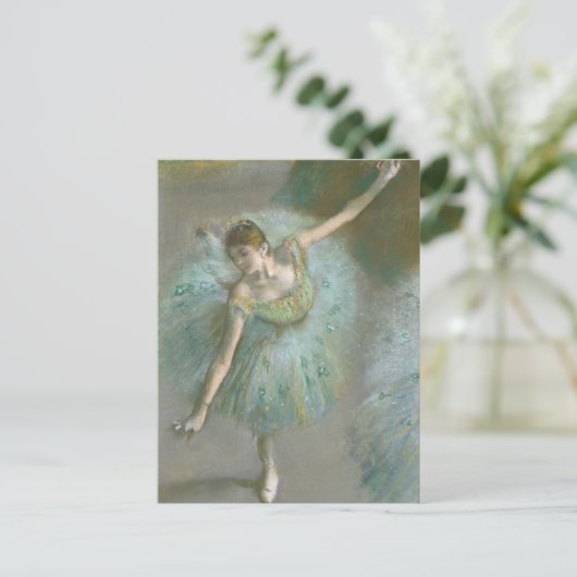 Danser in Green Edgar Degas Briefkaart (Staand voorkant)