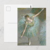 Danser in Green Edgar Degas Briefkaart (Voorkant / Achterkant)