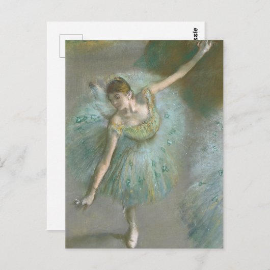 Danser in Green Edgar Degas Briefkaart (Voorkant / Achterkant)