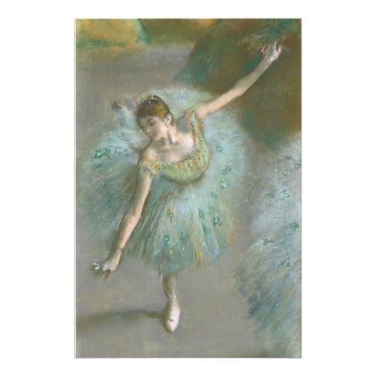 Danser in Green Edgar Degas Foto Afdruk (Voorkant)