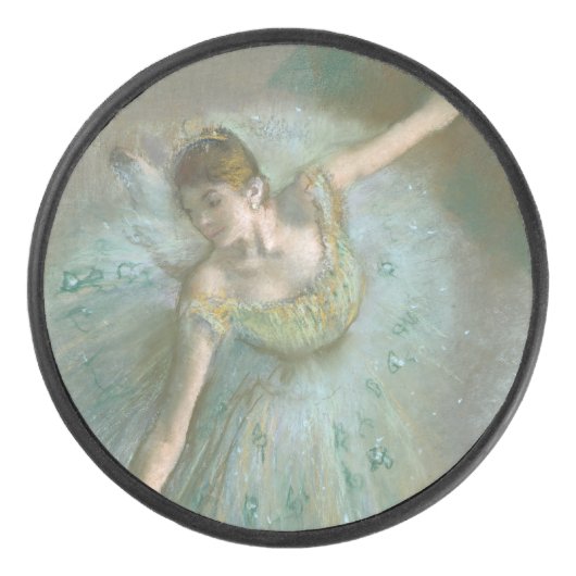 Danser in Green Edgar Degas Hockey Puck (Voorkant)