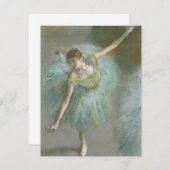 Danser in Green Edgar Degas Kaart (Voorkant / Achterkant)